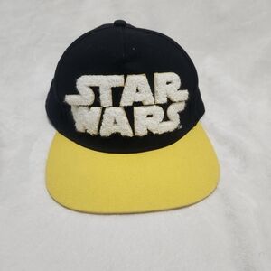 Star Wars Flat Billed Black Yellow Kids Hat
